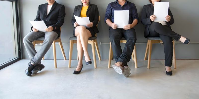 Imagem que representa canidatos preparados aguardando a sua vez para a entrevista de emprego.